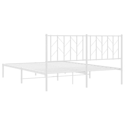 Giroletto con Testiera Metallo Bianco 150x200 cm | homemem39