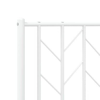 Giroletto con Testiera Metallo Bianco 160x200 cm | homemem39