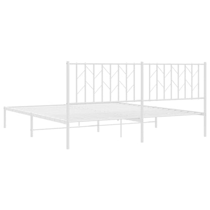 Giroletto con Testiera Metallo Bianco 183x213 cm | homemem39