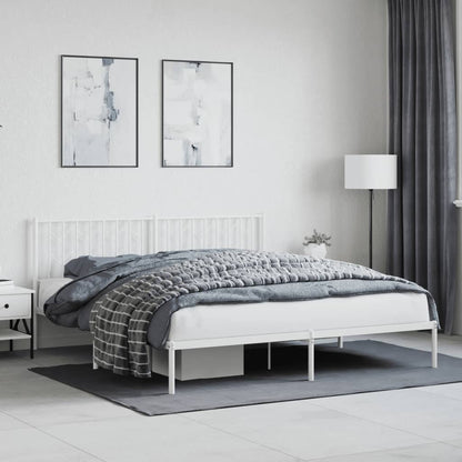 Giroletto con Testiera Metallo Bianco 183x213 cm | homemem39