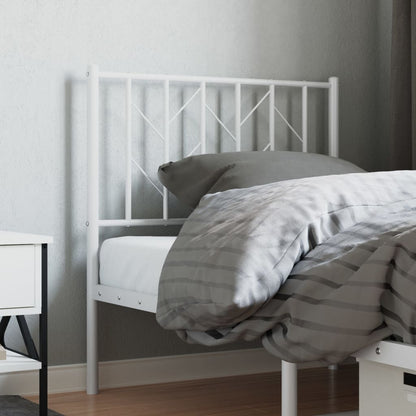 Testiera in Metallo Bianco 80 cm - homemem39