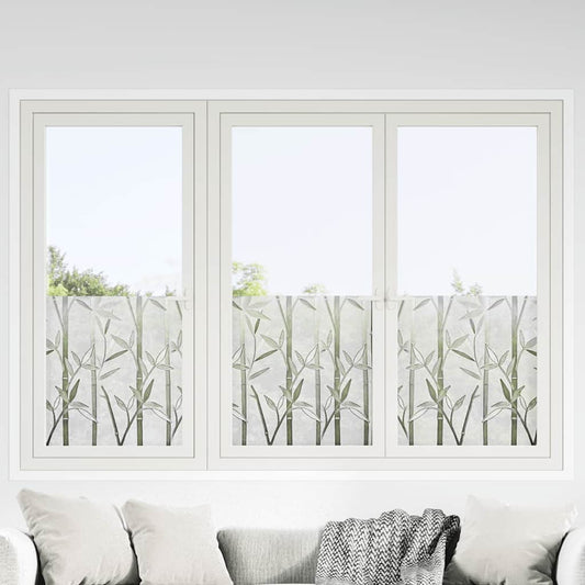 Pellicole per Finestre Smerigliate 4pz Motivo Bambù in PVC
