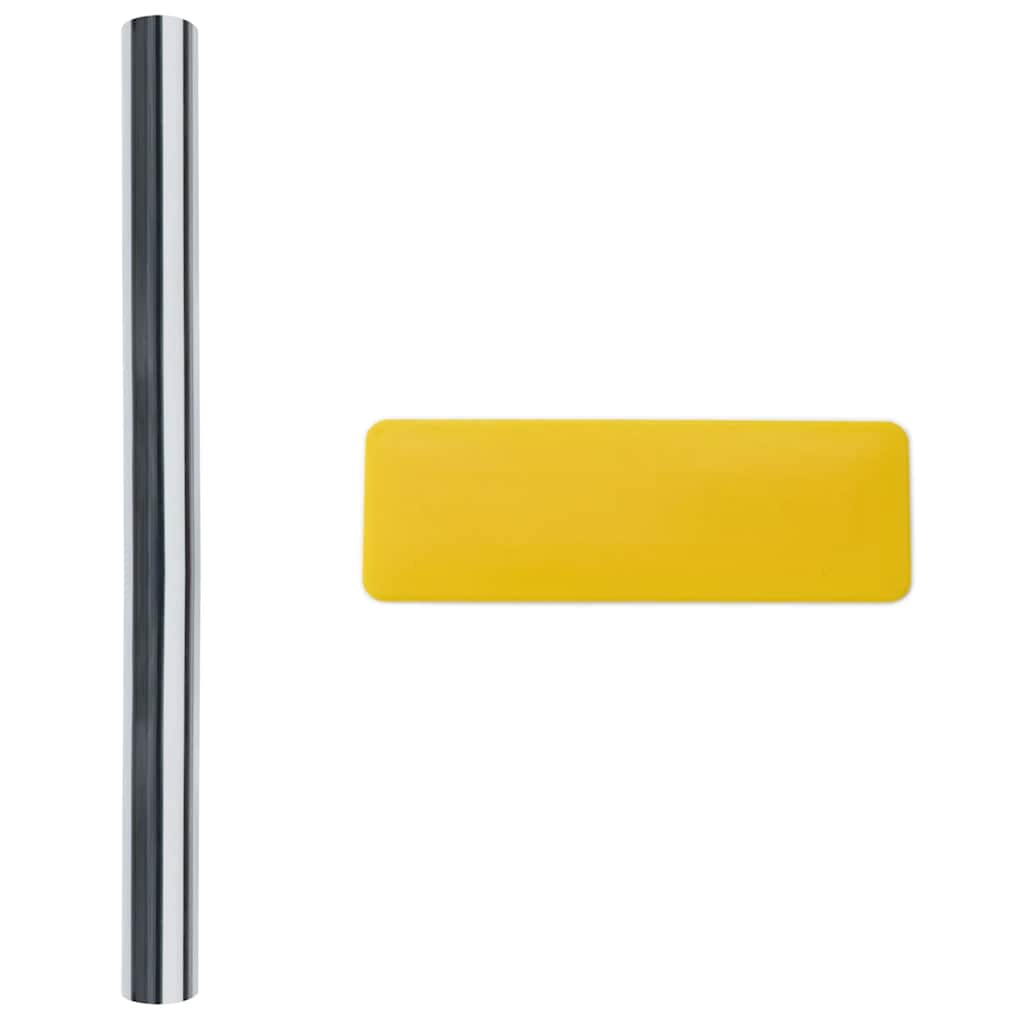 Pellicole Solari Statiche 5pz Effetto Riflettente Argento PVC