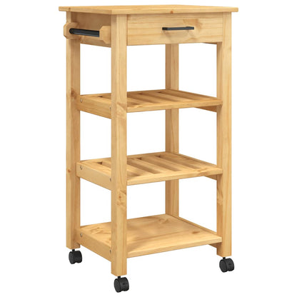 Carrello da Cucina MONZA 48x40x88,5 cm in Legno Massello di Pino
