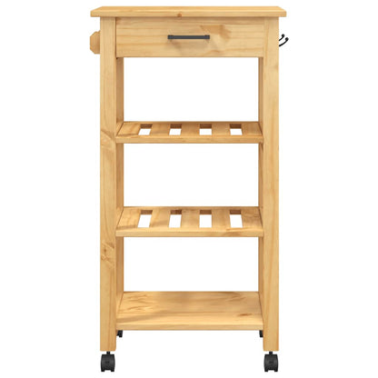 Carrello da Cucina MONZA 48x40x88,5 cm in Legno Massello di Pino