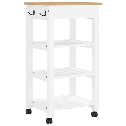 Carrello da Cucina MONZA 48x40x88,5 cm in Legno Massello di Pino