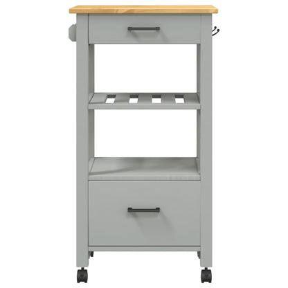 Carrello da Cucina MONZA 48x40x90 cm in Legno Massello di Pino - homemem39
