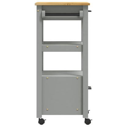 Carrello da Cucina MONZA 48x40x90 cm in Legno Massello di Pino - homemem39