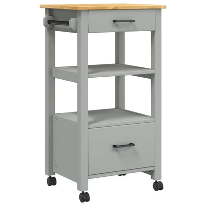 Carrello da Cucina MONZA 48x40x90 cm in Legno Massello di Pino - homemem39