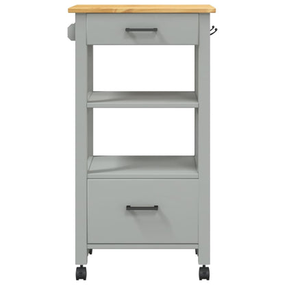 Carrello da Cucina MONZA 48x40x90 cm in Legno Massello di Pino - homemem39
