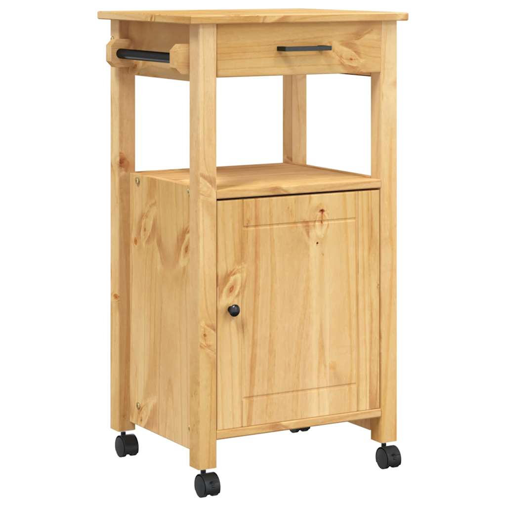 Carrello da Cucina MONZA 48x40x88,5 cm in Legno Massello di Pino