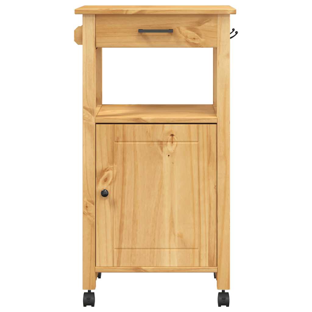 Carrello da Cucina MONZA 48x40x88,5 cm in Legno Massello di Pino