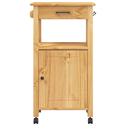 Carrello da Cucina MONZA 48x40x88,5 cm in Legno Massello di Pino