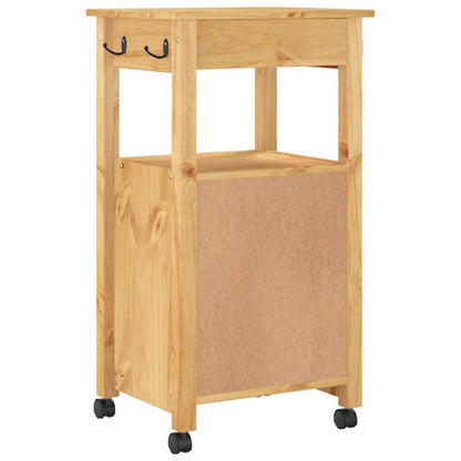 Carrello da Cucina MONZA 48x40x88,5 cm in Legno Massello di Pino