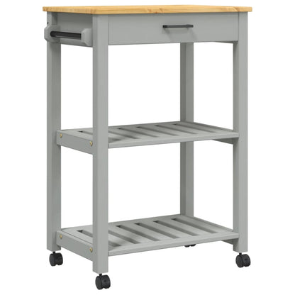 Carrello da Cucina MONZA 60x40x90 cm in Legno Massello di Pino - homemem39