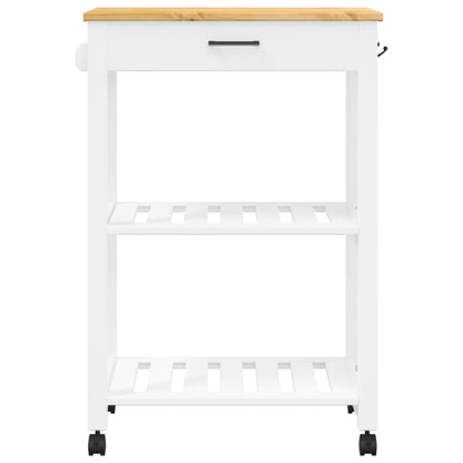 Carrello da Cucina MONZA 60x40x90 cm in Legno Massello di Pino - homemem39