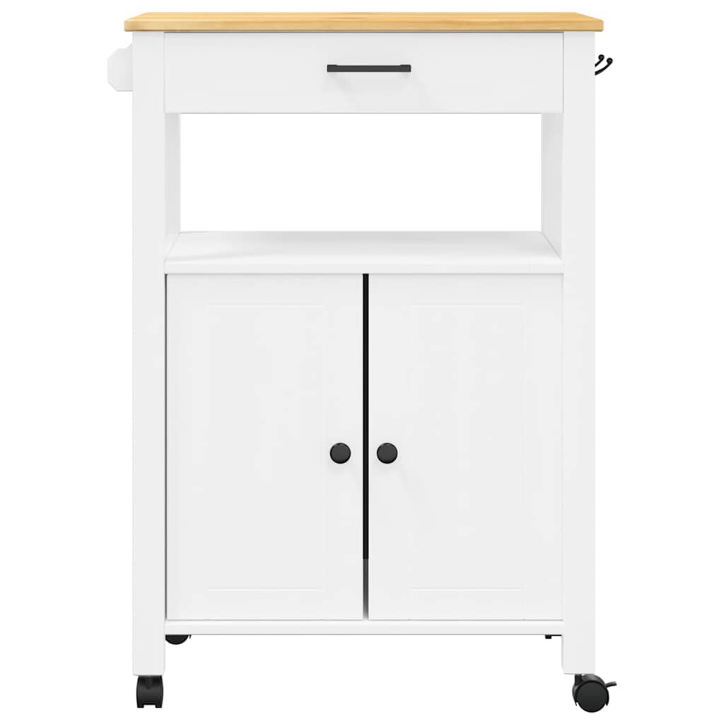 Carrello da Cucina MONZA 60x40x88,5 cm in Legno Massello di Pino