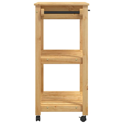 Carrello da Cucina MONZA 84x40x88,5 cm in Legno Massello di Pino
