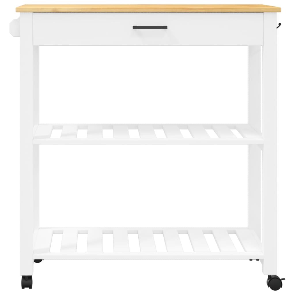 Carrello da Cucina MONZA 84x40x90 cm in Legno Massello di Pino - homemem39