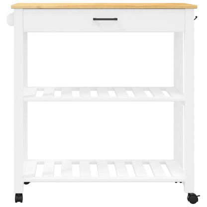 Carrello da Cucina MONZA 84x40x90 cm in Legno Massello di Pino - homemem39