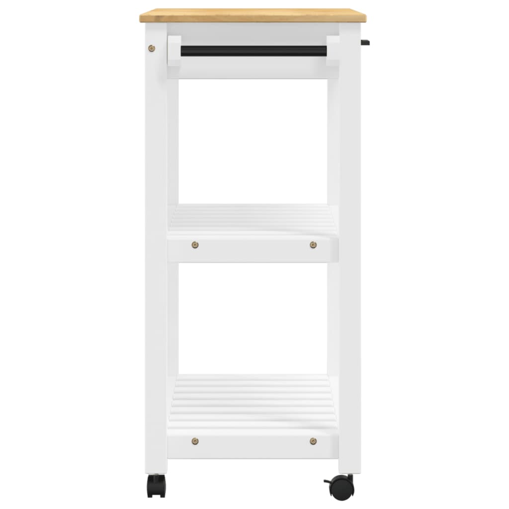 Carrello da Cucina MONZA 84x40x90 cm in Legno Massello di Pino - homemem39