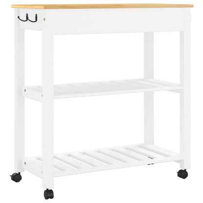 Carrello da Cucina MONZA 84x40x90 cm in Legno Massello di Pino - homemem39