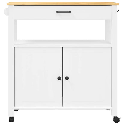 Carrello da Cucina MONZA 84x40x88,5 cm in Legno Massello di Pino