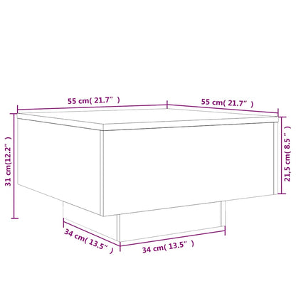 Tavolino da Salotto Rovere Sonoma 55x55x31 cm Legno Multistrato | homemem39
