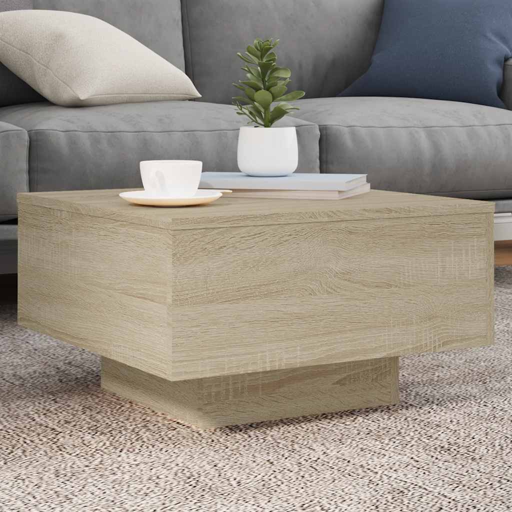 Tavolino da Salotto Rovere Sonoma 55x55x31 cm Legno Multistrato | homemem39
