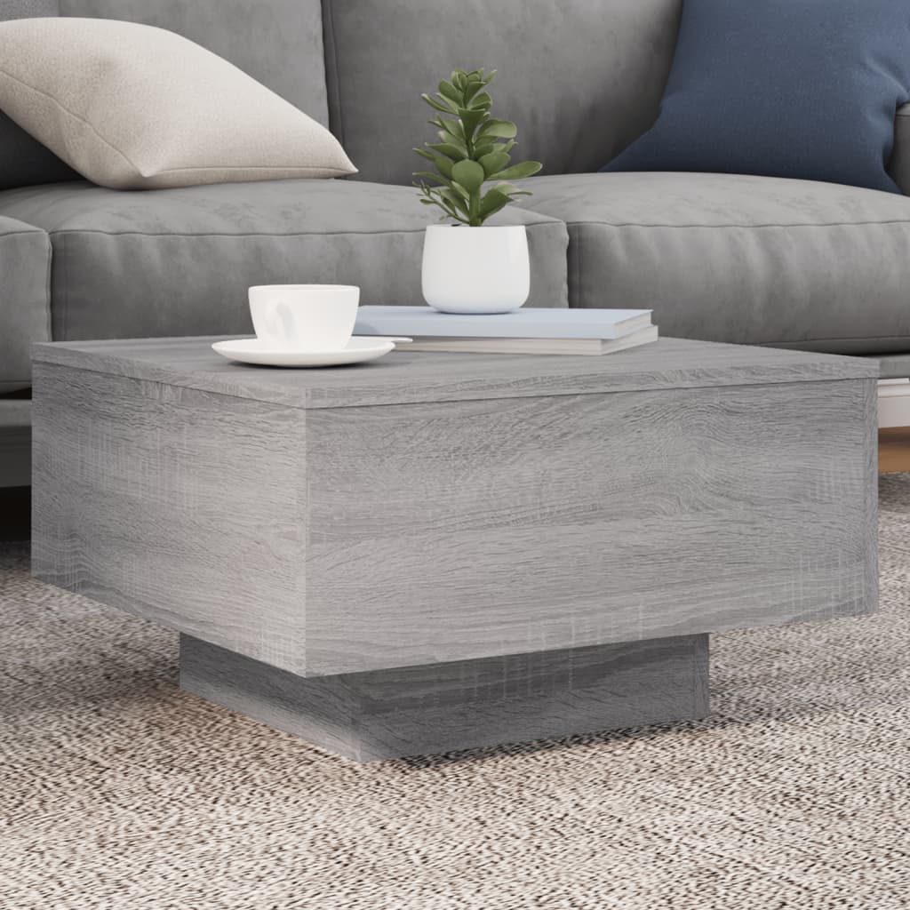 Tavolino da Salotto Grigio Sonoma 55x55x31 cm Legno Multistrato | homemem39