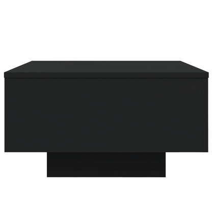 Tavolino da Soggiorno con Luci LED Nero 55x55x31 cm | homemem39