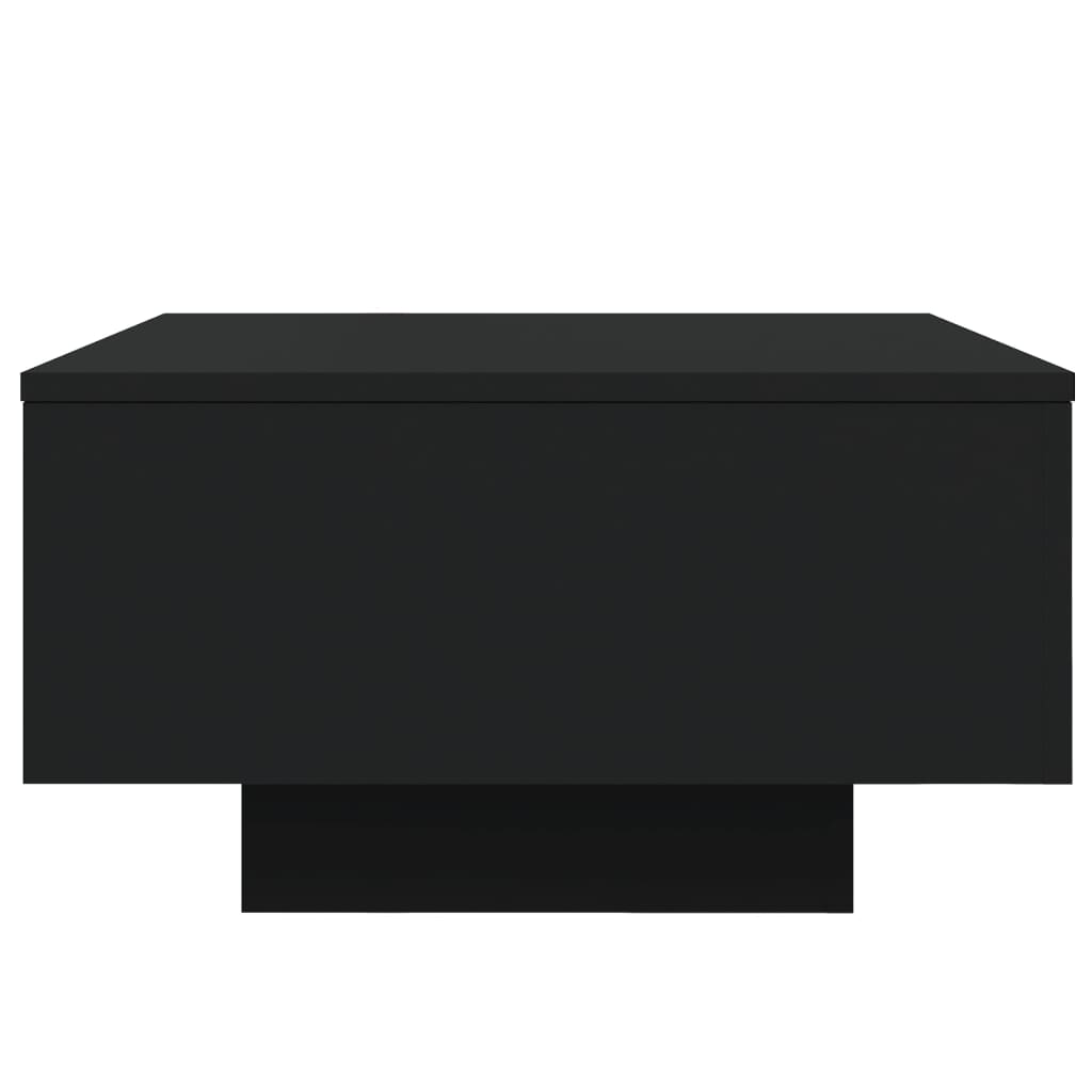 Tavolino da Soggiorno con Luci LED Nero 55x55x31 cm