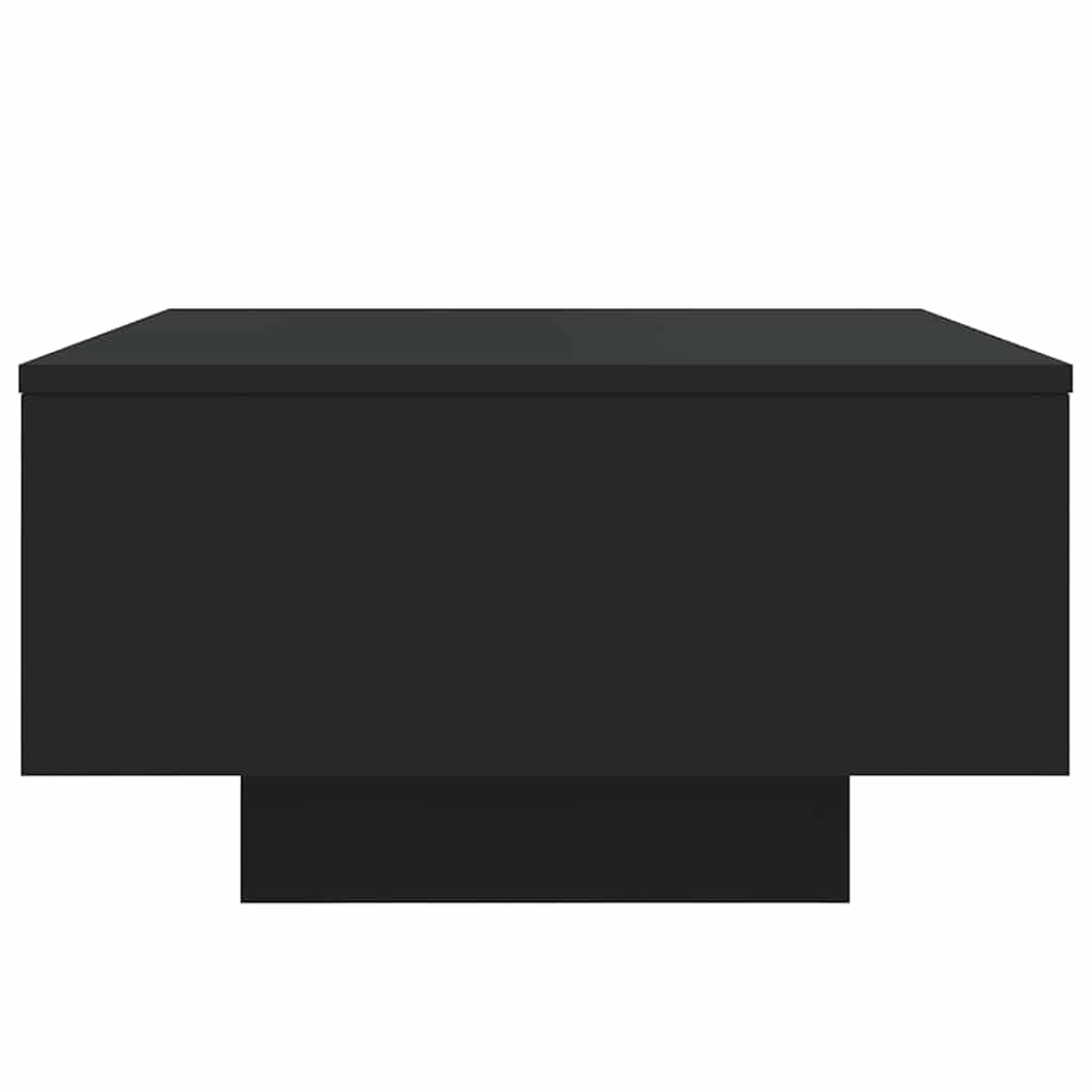 Tavolino da Soggiorno con Luci LED Nero 55x55x31 cm | homemem39