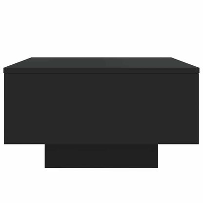 Tavolino da Soggiorno con Luci LED Nero 55x55x31 cm