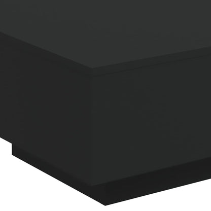 Tavolino da Soggiorno con Luci LED Nero 55x55x31 cm | homemem39