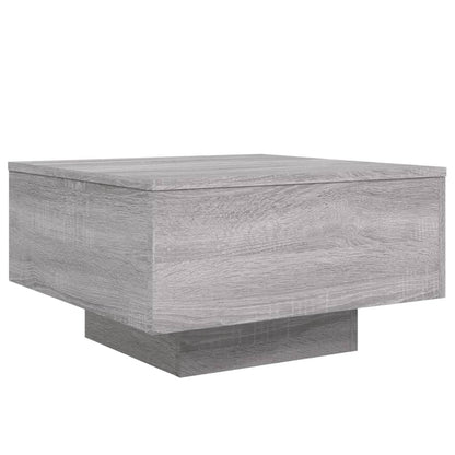 Tavolino da Soggiorno con Luci LED Grigio Sonoma 55x55x31 cm | homemem39