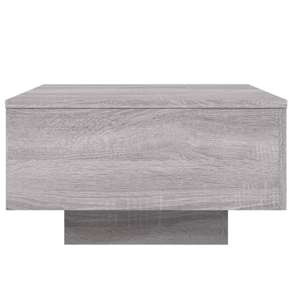 Tavolino da Soggiorno con Luci LED Grigio Sonoma 55x55x31 cm | homemem39