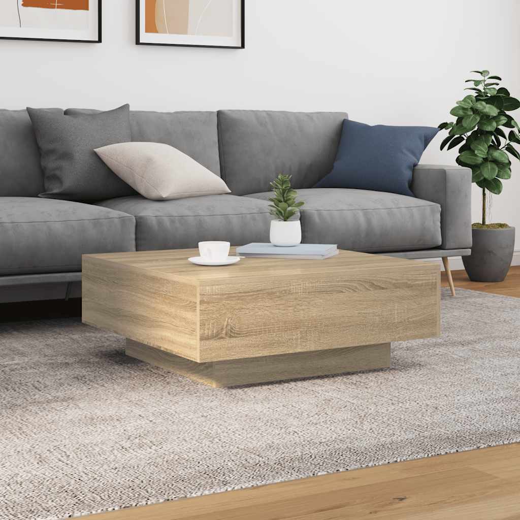 Tavolino da Salotto Rovere Sonoma 80x80x31 cm Legno Multistrato | homemem39