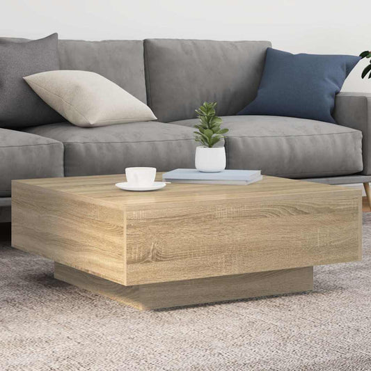 Tavolino da Salotto Rovere Sonoma 80x80x31 cm Legno Multistrato | homemem39