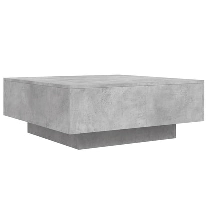 Tavolino Salotto Grigio Cemento 80x80x31 cm Legno Multistrato | homemem39