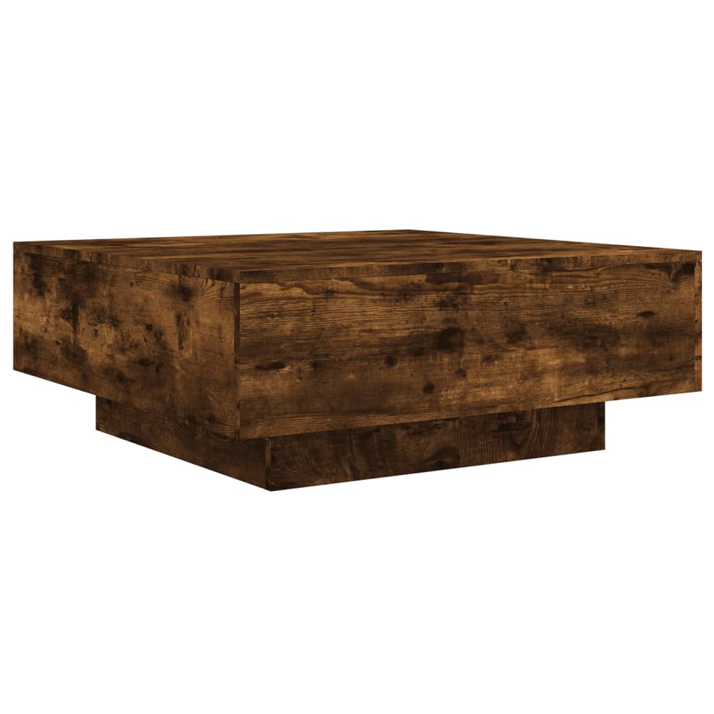 Tavolino da Salotto Rovere Fumo 80x80x31 cm Legno Multistrato | homemem39