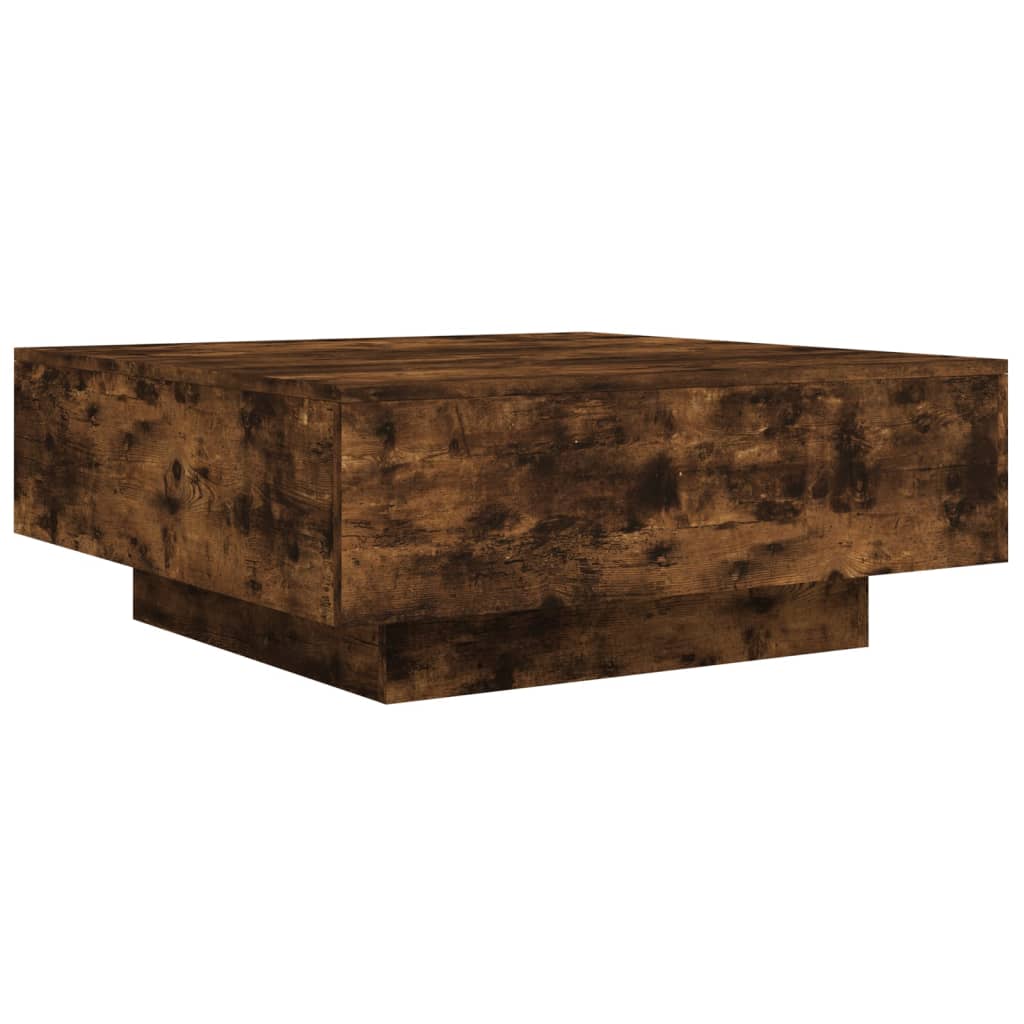 Tavolino da Salotto Rovere Fumo 80x80x31 cm Legno Multistrato | homemem39