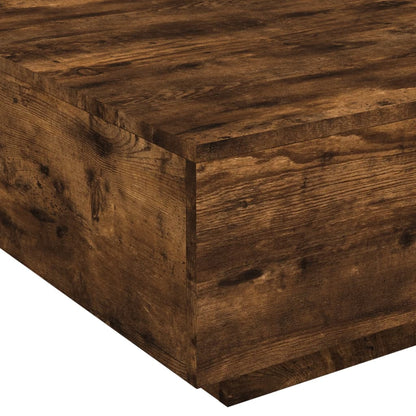 Tavolino da Salotto Rovere Fumo 80x80x31 cm Legno Multistrato | homemem39