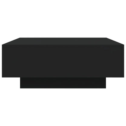 Tavolino da Soggiorno con Luci LED Nero 80x80x31 cm | homemem39
