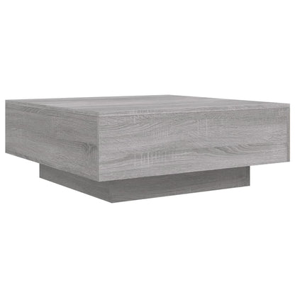Tavolino da Soggiorno con Luci LED Grigio Sonoma 80x80x31 cm | homemem39