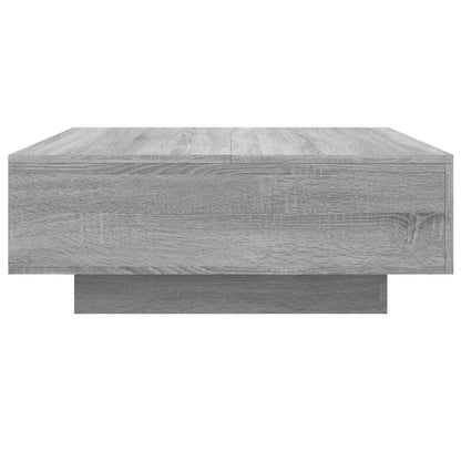 Tavolino da Soggiorno con Luci LED Grigio Sonoma 80x80x31 cm | homemem39