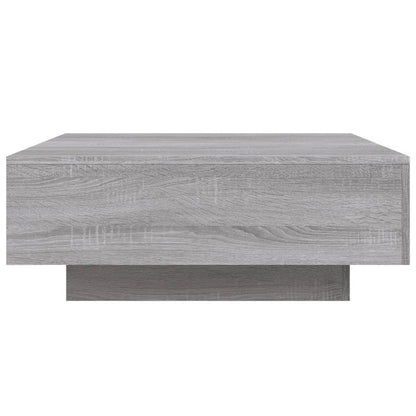 Tavolino da Soggiorno con Luci LED Grigio Sonoma 80x80x31 cm | homemem39