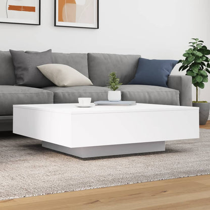 Tavolino da Salotto Bianco 100x100x31 cm in Legno Multistrato | homemem39