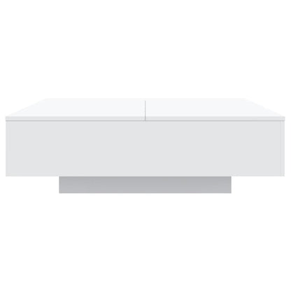 Tavolino da Salotto Bianco 100x100x31 cm in Legno Multistrato