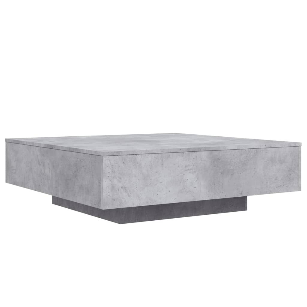 Tavolino Salotto Grigio Cemento 100x100x31 cm Legno Multistrato